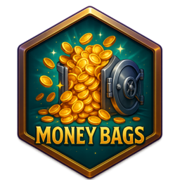 Money Bags achievement badge